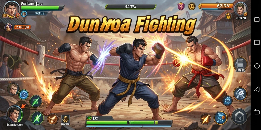 Screenshot gameplay 62IDN menunjukkan pertarungan mendebarkan antara karakter.