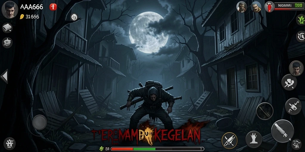 Tampilan menegangkan dari gameplay AA666 yang menyeramkan.