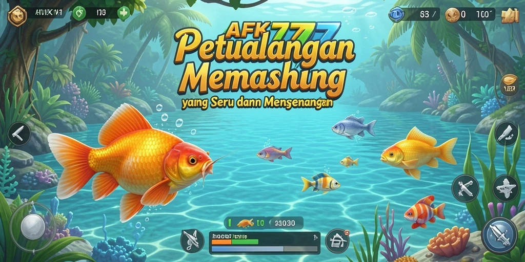 Tangkapan besar dalam gameplay memancing AFK77 yang seru.