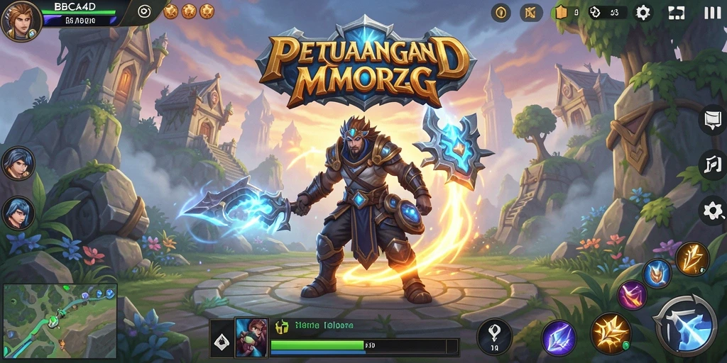 Screenshot gameplay seru di BBCA4D menunjukkan aksi petualangan di dunia MMORPG.