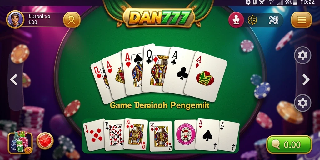 Tampilan langsung gameplay seru dari DAN777 dalam permainan Domino.