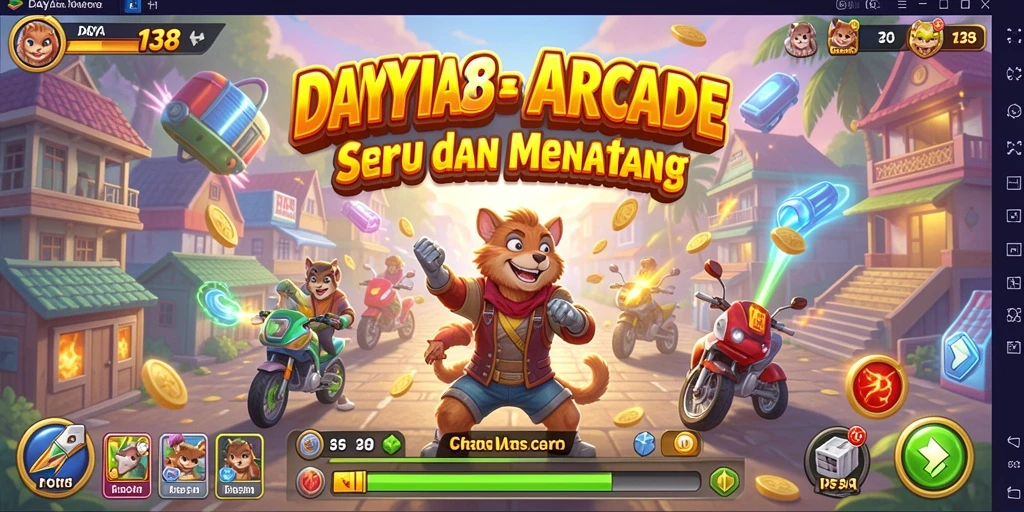 Screenshot utama DAYA138 menampilkan aksi seru dalam permainan arcade.