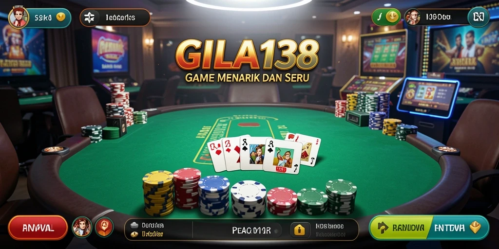 Tampilan khas gameplay Poker di GILA138
