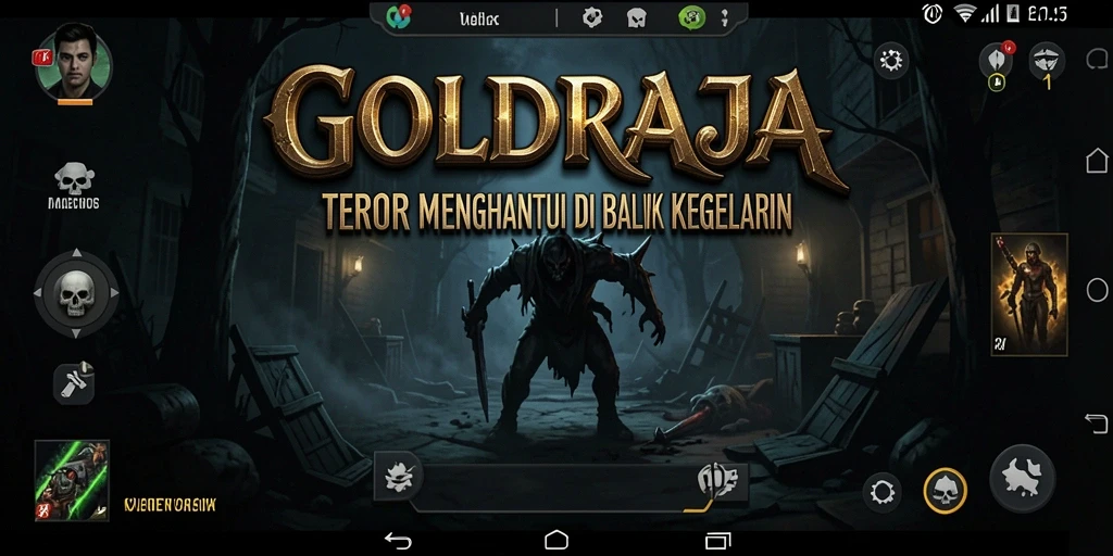 Screenshot utama GOLDRAJA menampilkan momen menakutkan dari gameplay Horror.