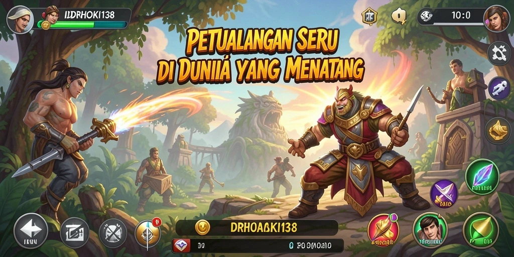 Tangkapan layar IDRHOKI138 menampilkan aksi seru dalam permainan petualangan.