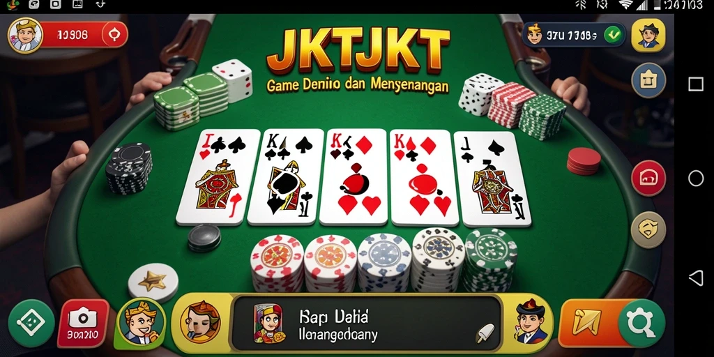 Screenshot gameplay JKTJKT yang penuh aksi Domino.
