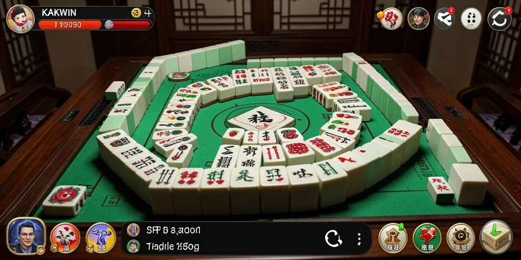 Screenshot KAKWIN menampilkan gameplay Mahjong yang seru dan menantang.