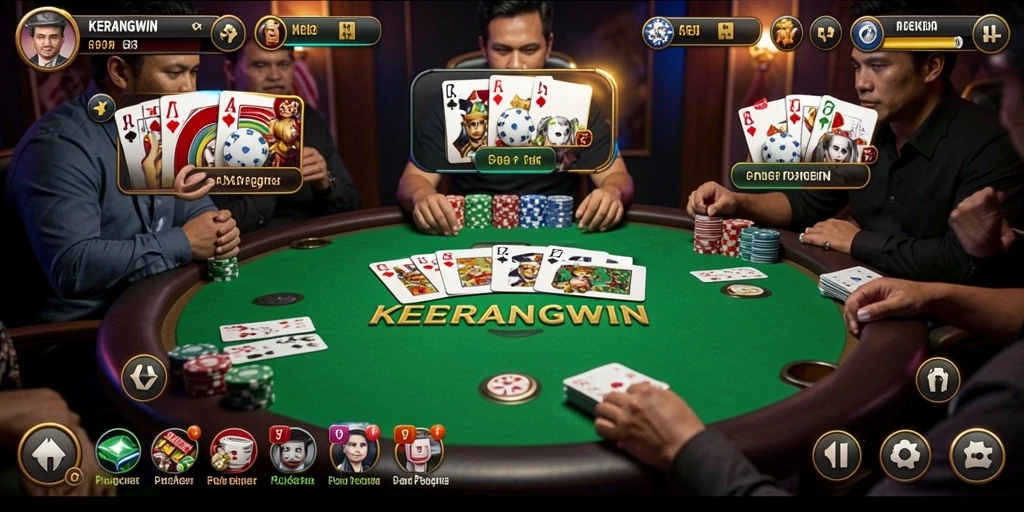 Tampilan gameplay KERANGWIN yang menegangkan dan menyenangkan.