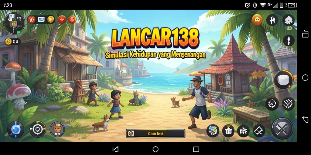 Tampilan gameplay menarik dari LANCAR138 yang menunjukkan karakter berinteraksi.