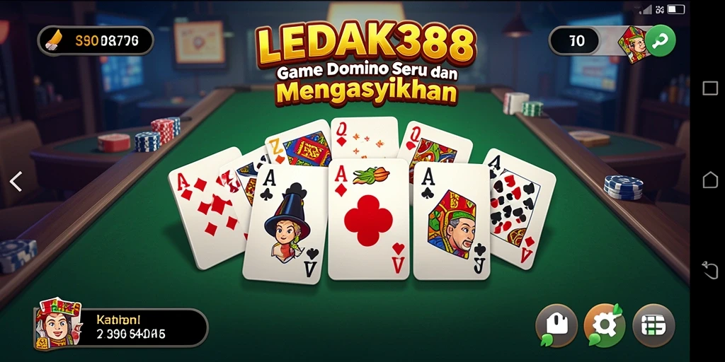 Tampilan gameplay seru di LEDAK388 dengan aksi Domino yang mendebarkan.