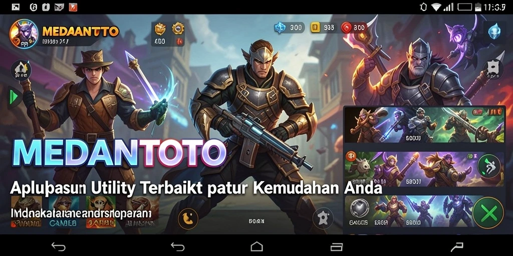 Tampilan antarmuka aplikasi MEDANTOTO yang sederhana dan efektif.