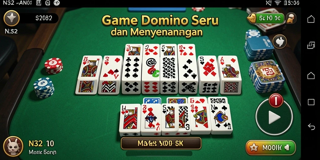 Tangkapan layar gameplay N32 yang menarik dengan antarmuka domino.