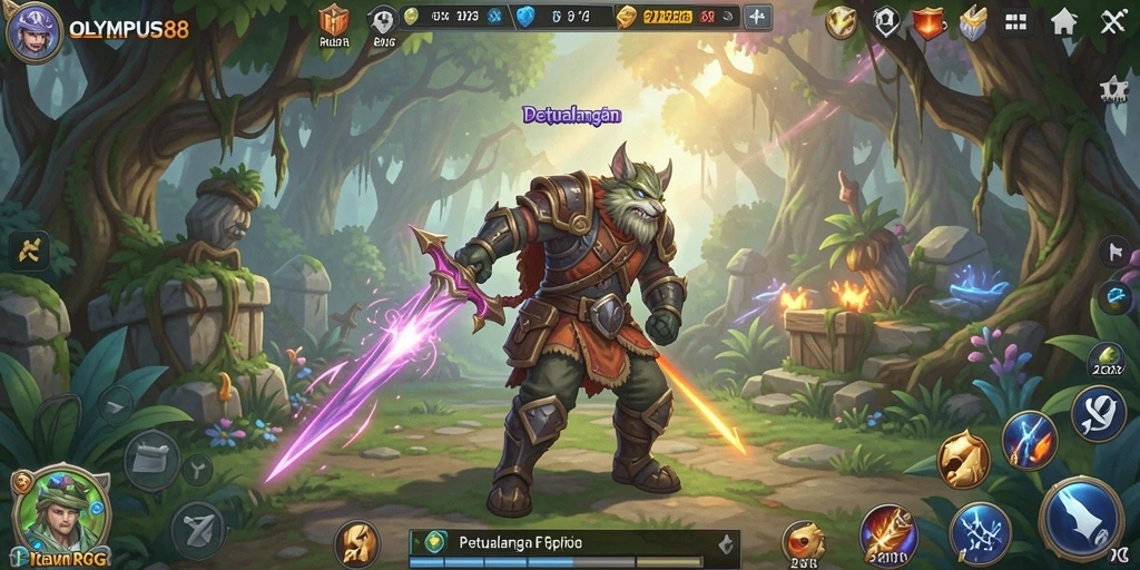 Tampilan gameplay OLYMPUS88 yang menakjubkan dan petualangan epik.