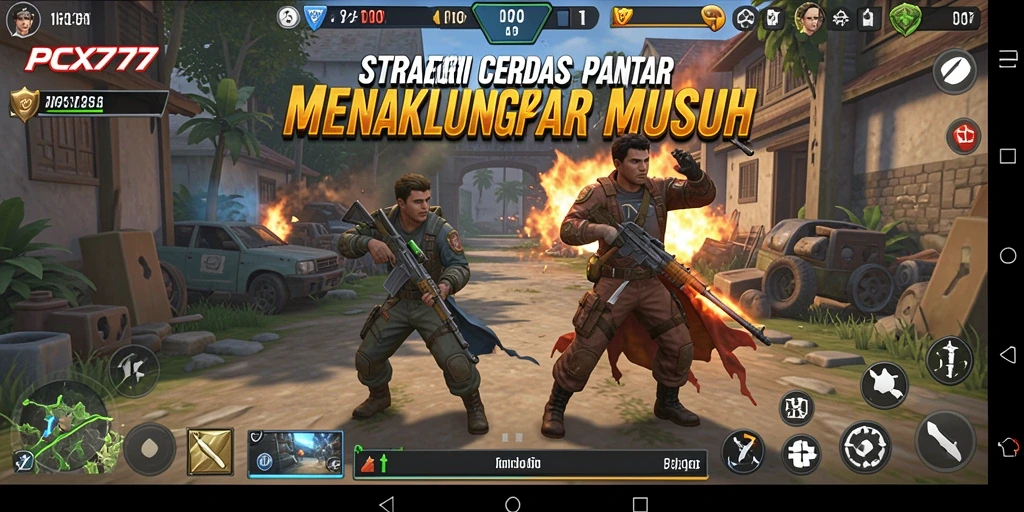 Tampilan gameplay PCX777 yang menegangkan dalam pertempuran strategi.