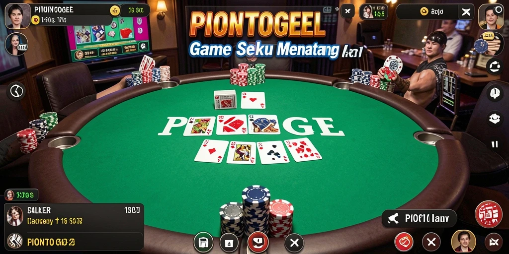 Tampilan menarik dari gameplay Poker di PIONTOGEL.