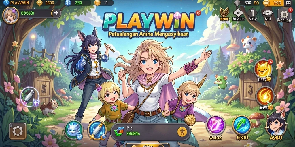 Tampilan fantastis dari gameplay Anime yang penuh warna.