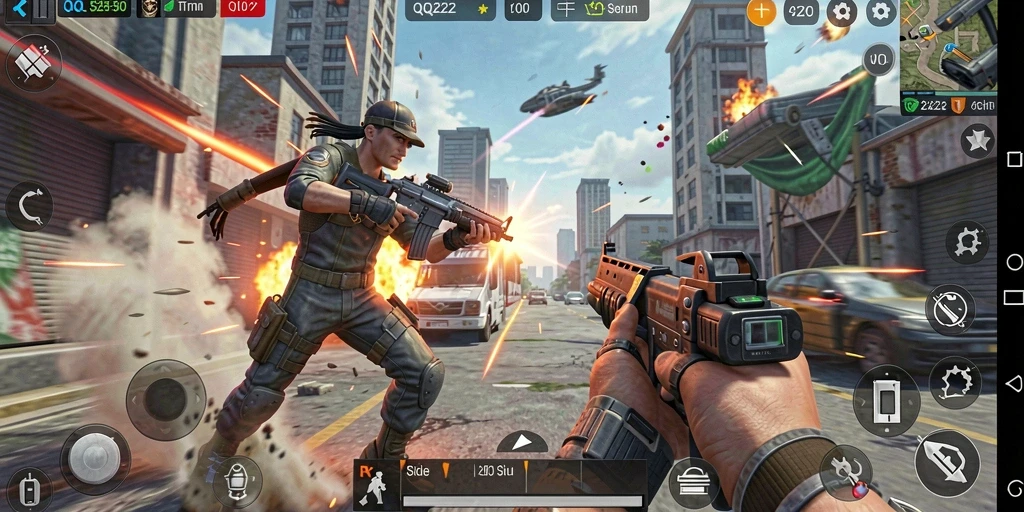 Tampilan screenshot QQ222 menampilkan aksi TPS mendebarkan.