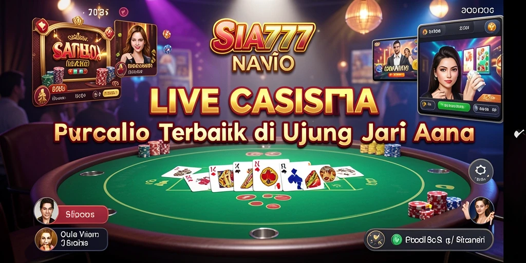 Screenshot SIA777 menampilkan dealer live yang ramah dan permainan menarik.