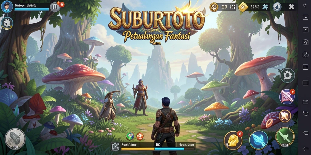 Tampilan gameplay <strong>SUBURTOTO</strong> yang menunjukkan petualangan seru di dunia fantasi.